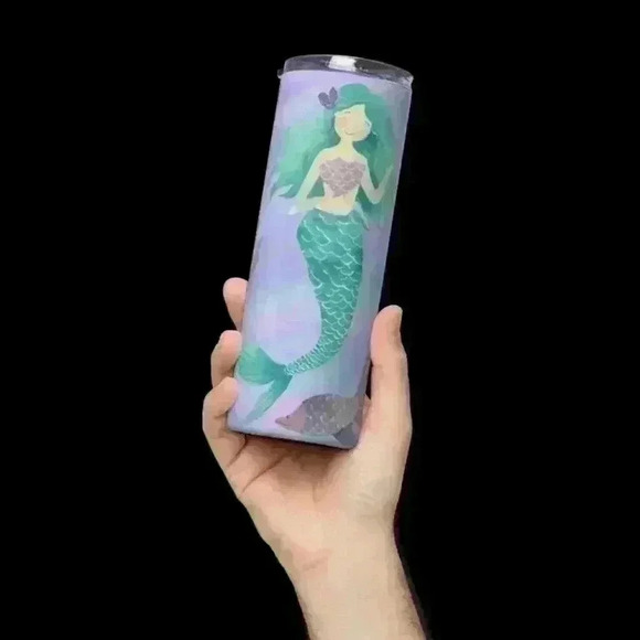 natalythyme Other - Mermaid 20oz tumbler with straw
